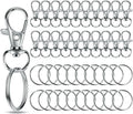 Schlüsselkarabiner — aus Edelstahl, 40 Stück, 40Stk, silber