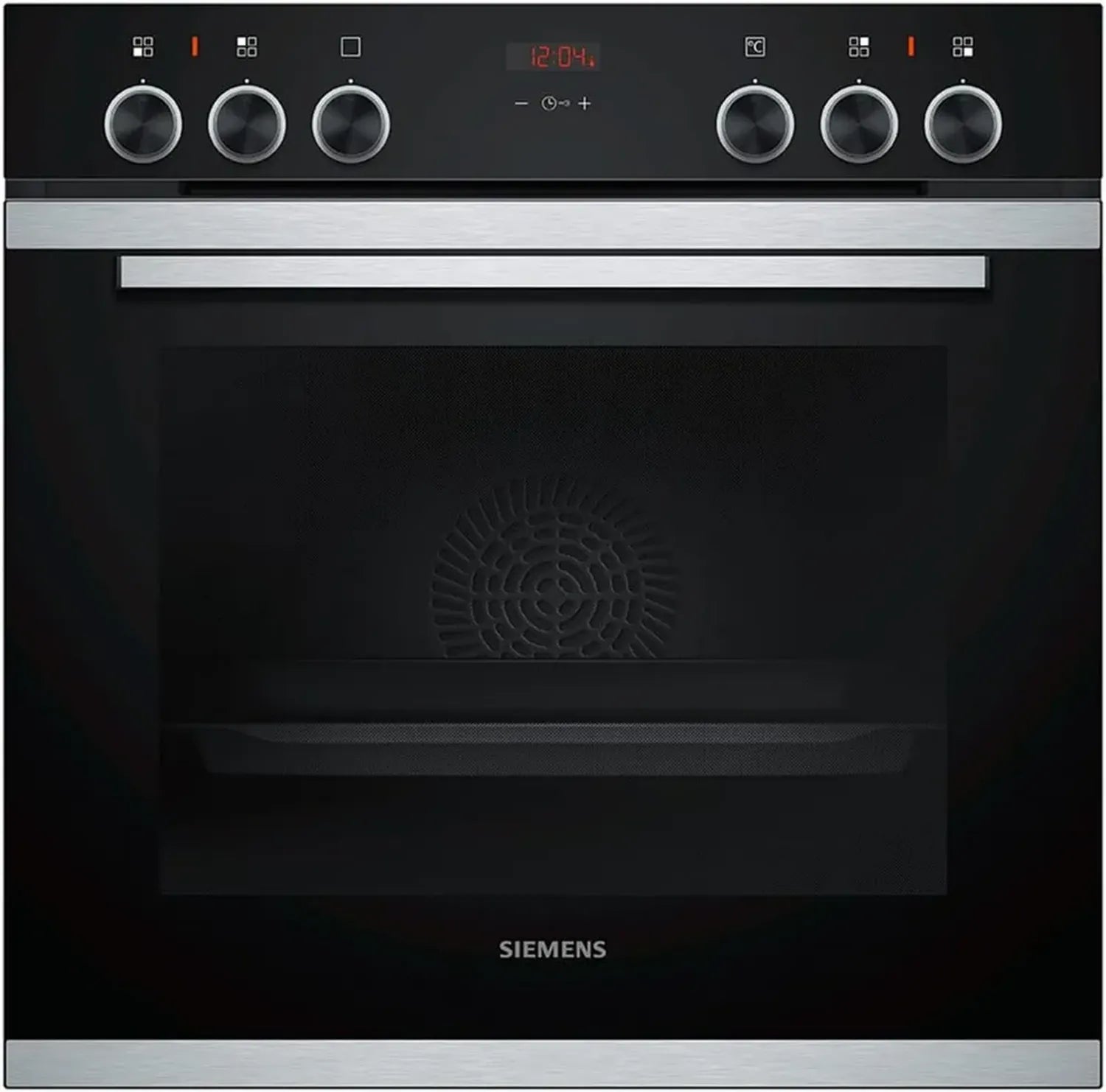 Siemens Einbau-Backofen HE213ABS0, 59,4 cm, Edelstahl, Klapptür, Elektronikuhr