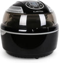 Klarstein VitAir Heißluftfritteuse 1400W, Fettfreie Fritteuse mit Halogen-Infrarot-Technologie, Antihaftbeschichtung, Automatikmodus, Schwarz