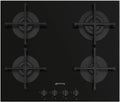 SMEG PV264B Gaskochfeld, Schwarz, Hochwertiges Design