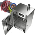 Multifunktionaler Gewerbe-Dörrgerät, 1000W Edelstahl – Räuchern, Hängen & Trocknen, mit 10 Tabletts & 30 Haken für Jerky, Biltong, Obst & Gemüse