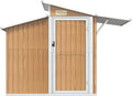 Tidyard Metall Gerätehaus Braun 270x130x208,5 cm - Robuster Gartenschuppen