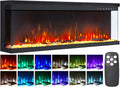 INMOZATA 127cm Elektrokamin mit 12 Flammenfarben und Einstellbarem Thermostat