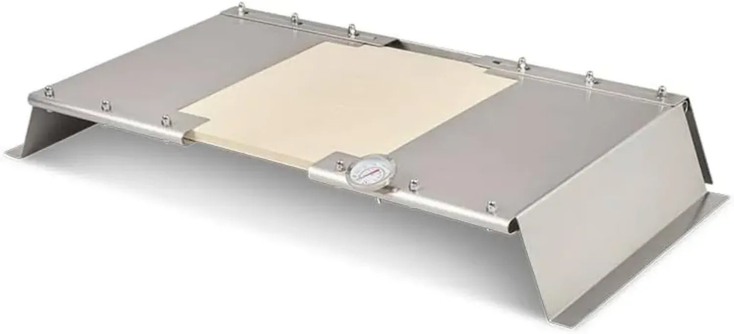 MOESTA-BBQ Edelstahl-Pizzaaufsatz mit Flexibler Breite für Gasgrills