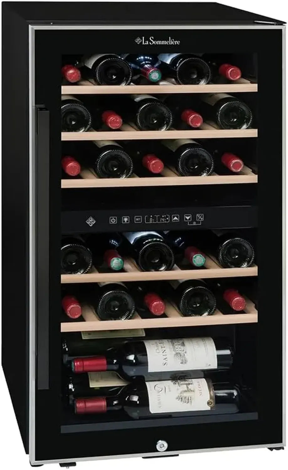La Sommeliere - Freistehender Weinkühlschrank ECS51.2Z, 49 Flaschen, Dualzone, UV-sicheres Glas, Temperatur von 5°C bis 20°C