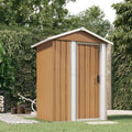 SECOLI Gartenschrank Metall Braun 126x98x177 cm Wetterfest Outdoor-Lager