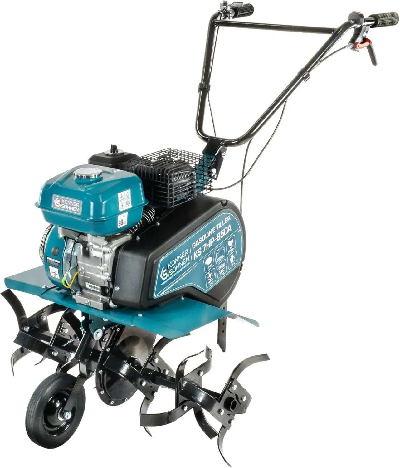 Leistungsstarker Benzin-Kultivator KS 7HP-850A mit Sägeblattfräsen und verstellbarem Pflugschar