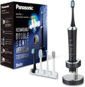 Panasonic EW-DP52-K803 Schall-Zahnbürste, präzise Reinigung, Multi-Fit Design, Anti-Farbtechnologie, Austauschbare Bürsten, Ladestation, lange Akkulaufzeit, Schwarz