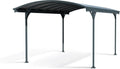 Canopia by Palram Vitoria Einzelcarport 501 x 291 cm, Polycarbonat-Dach, Anthrazit, rostfreies Aluminium